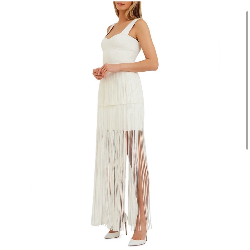 Herve Leger Ottoman Fringe Dress